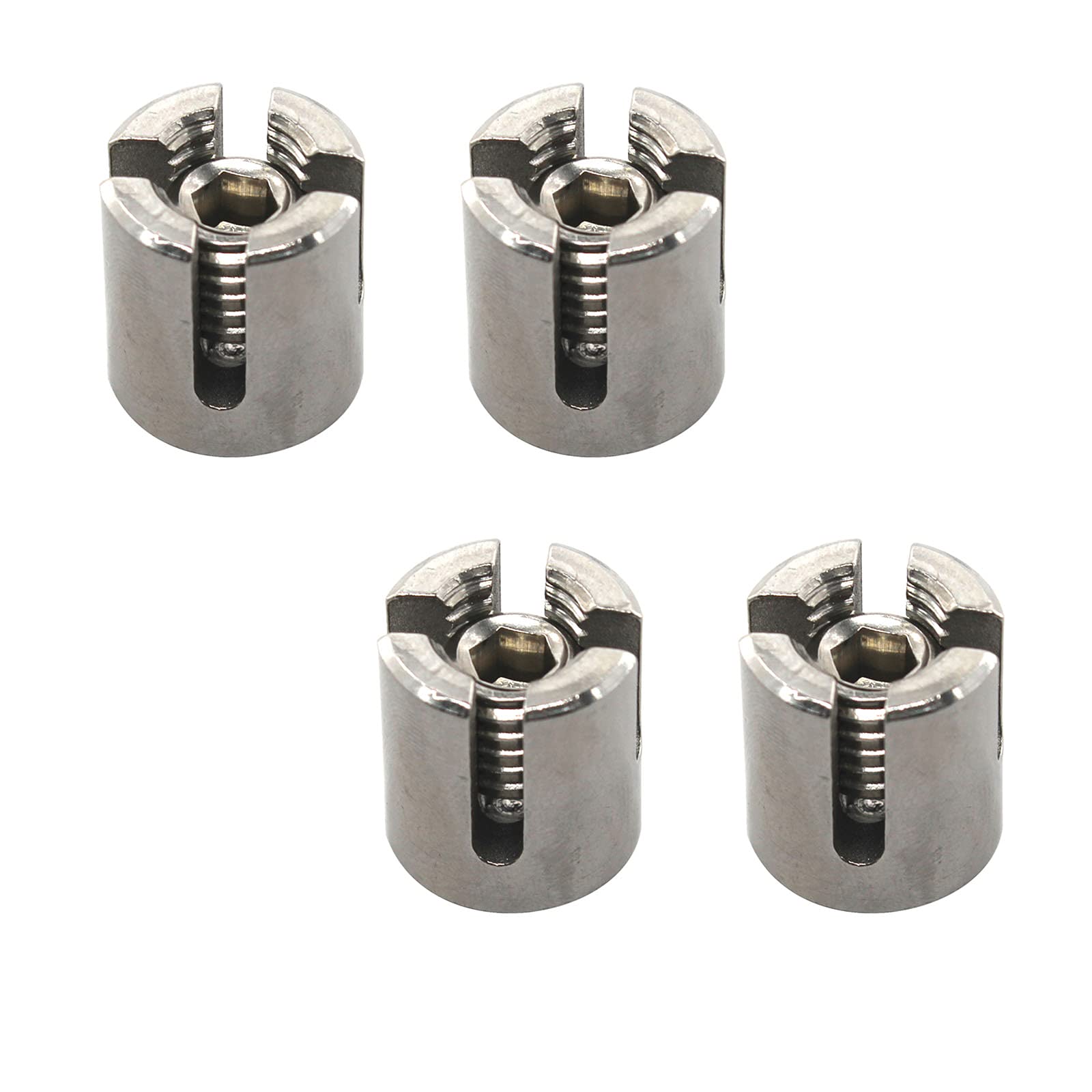 M12x5 mm Cross Cable Clamps Wire Rope Cross Clamp 316 Stainless Steel Cross Clip (Pack of 4)