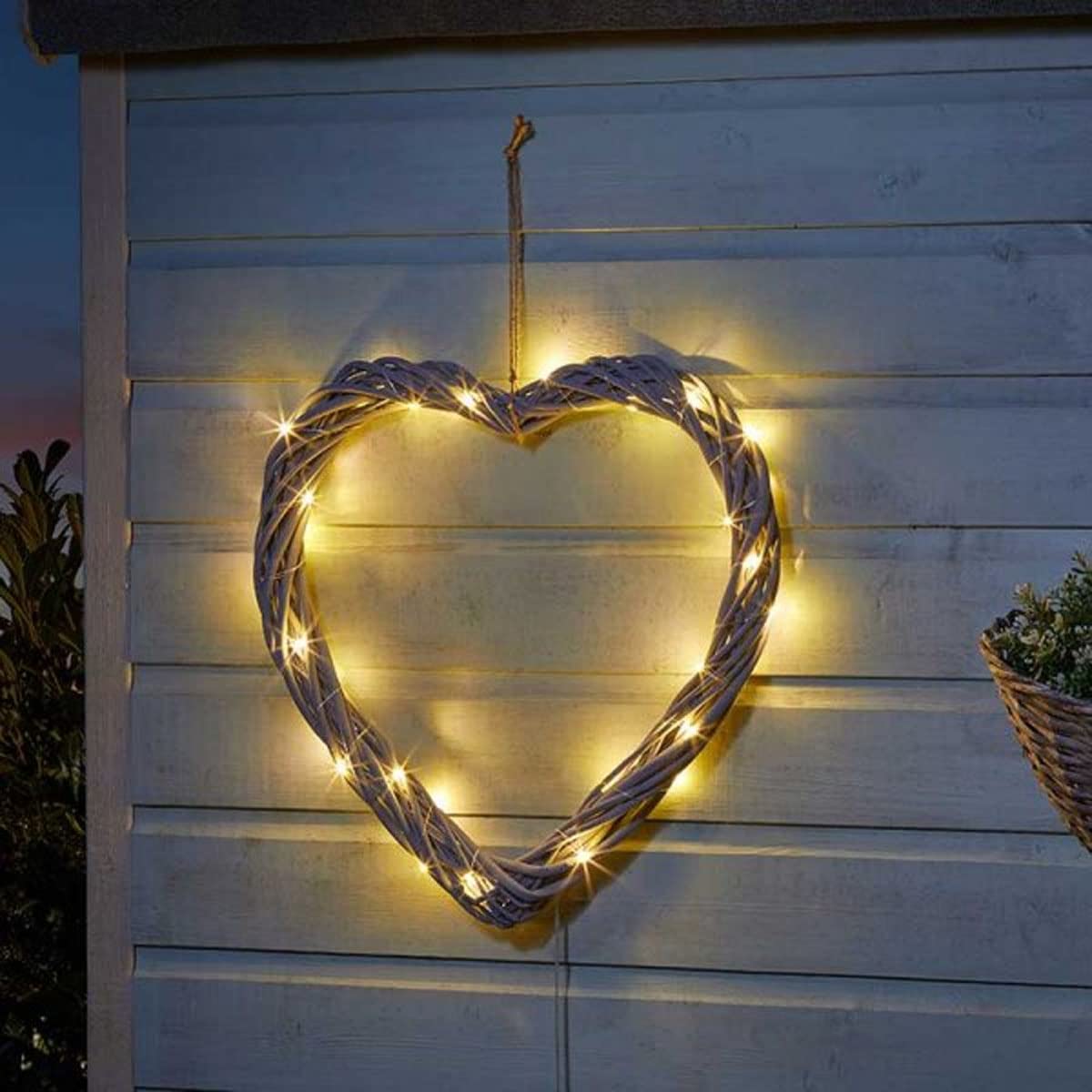 Garden Decoration Solar Warm White LED In-Lit Firefly Heart