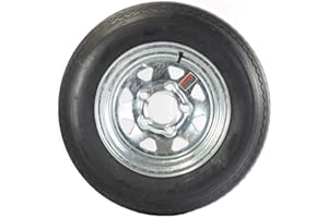eCustomrim Trailer Tire On Rim 5.30-12 530-12 5.30X12 12 in. 5 Lug Hole Galvanized Wheel - 2 Year Warranty w/Free Roadside