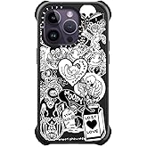 CASETiFY Ultra Impact iPhone 14 Pro Case [5X Military Grade Drop Tested / 11.5ft Drop Protection/Compatible with Magsafe] - matt Darling Sticker Collage - Matte Black