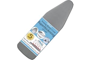 MZXcuin 15" x 54" Padded Ironing Board Cover Scorch Resistant, Cotton Iron Cover with Padding Heat Reflective Heavy Duty Pad 