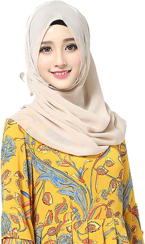 Rosybeat Women's Headwear Scarf Solid Colors Hijab Scarf Muslim Headscarf