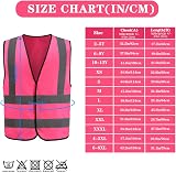 AYKRM 12 Colors Pink Hi Vis Vest High Visibility Reflective Safety Vest view 3