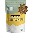 J Mac Botanicals Organic Elderflower, Herbal Tea - 16 ounces