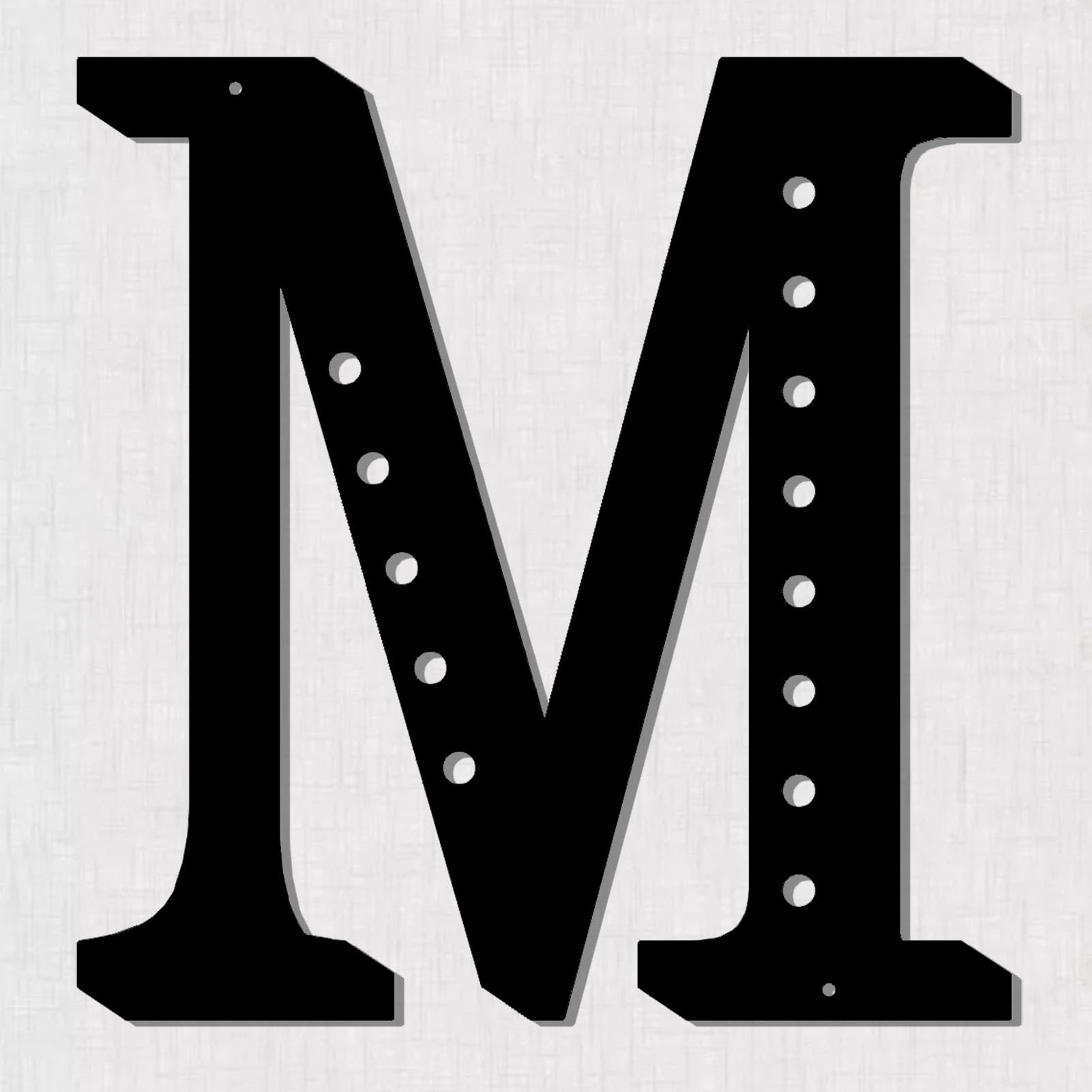 Resama 11'' Black Metal Letters for Wall Decor, Visual 3D Large Alphabet, Decorative Farmhouse Hanging Letter Sign for Living Room Bedroom Office Home Party (M)