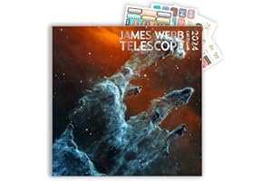 ARTICO 2024 James Webb Space Large Wall Calendar with Sticker Pack | 12" x 24" (Open)| Thick and Sturdy Paper | Astronomy Wall Calendar with Sticker Set | Star Calendar 2024 | Christmas Gift | Birthday Gift for Boys Wall Calendar