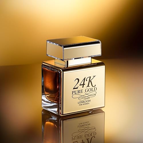 Lonkoom 24K Pure Gold Perfume for Women, Fl Oz/100ml Eau de