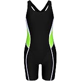 beautyin Girls Swimsuit Size 7-16 Boyleg One Piece Athletic Bathing Suit Training Swimwear
