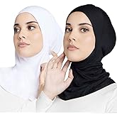 Hophor Women Slouchy Beanies Cap Soft Hijab Cap Under Scarf for Women Muslim Jersey Hijab Undercaps