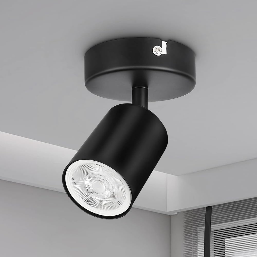 Dehobo Wall Light Spotlight Indoor Matte Black Adjustable GU10 Indoor Ceiling