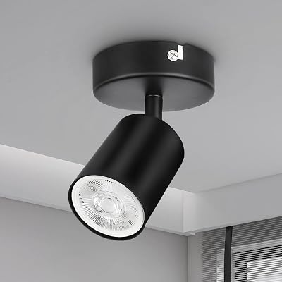 Dehobo Wall Light Spotlight Indoor Matte Black Adjustable GU10 Indoor Ceiling