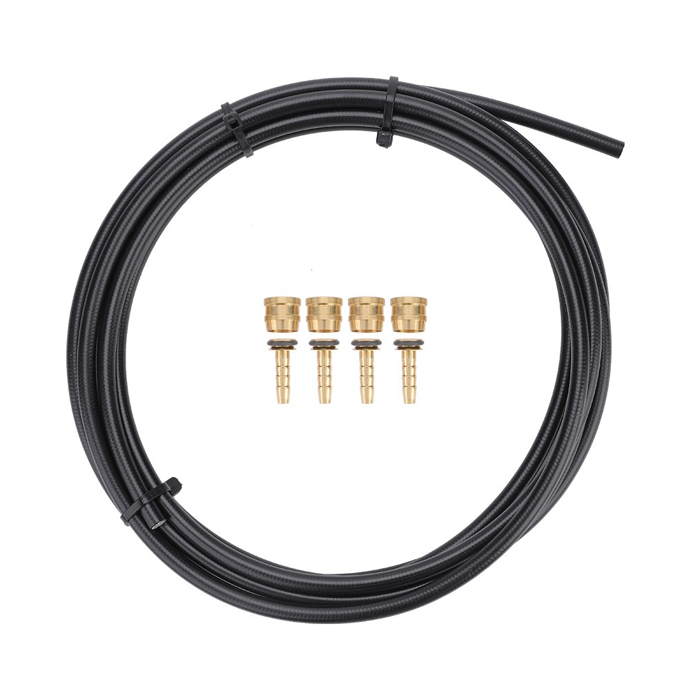 Brake Hose Kit ,Including 3m Hydraulic Brake Oil Tube and 4Pcs Olive and Connector Inserts for Mountain Bike Replacement