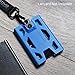 GOVO T4 Badge Holder No-Clip Version - Durable Polycarbonate ID Card Holder Holds 1 to 4 Cards (Blue)