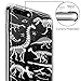 GMYLE iPhone 7 Plus Case, iPhone 8 Plus Case, Cute Animal Painting Bones Pattern for Girls Protective Clear Soft TPU Bumper Hard Back Cover Design Case for Apple iPhone 7 Plus & 8 Plus - Dinosaur