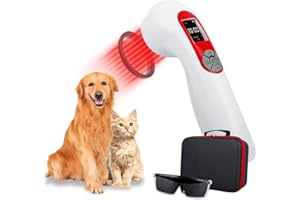 AZILASER 5000mAh Pro Cold Laser Therapy Device for Dog lllt Low Level NIR Red Light Therapy Machine Pet Pain Relief 808/650nm Handheld Vet Infrared Laser Wand for Wound Healing Cat Muscle Relax Treatment