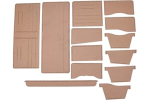Wallet Template, Transparent Acrylic Leather Pattern with Kraft Paper Protective Film for Accurate Cutting, Weather and Resis