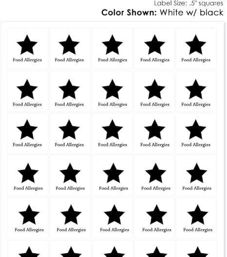 Amazon Com Savor The Memories Meal Stickers For Place Cards Gold Or Black White With Black Icon Food Allergies 2 Star Home Kitchen Amazon Com Savor The Memories Meal Stickers For Place Cards Gold Or Black White With Black Icon Food Allergies 2 Star Home Kitchen