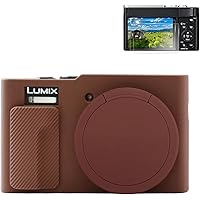 MUZIRI KINOKOO Lumix TZ99 Funda, Funda de Silicona Compatible con Panasonic Lumix DC-TZ99/ZS99 – Suave con Cubierta de Lente extraíble – Antideslizante y Resistente a los arañazos – Azul Oscuro