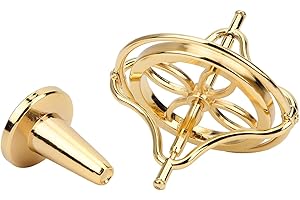 Generic Adult Alloy Gyroscope Toy for Stress Relief, Bright Metal Frame, Helps Overcome Gravity, Ideal Adults, 4.9 X 2.8 X 2.