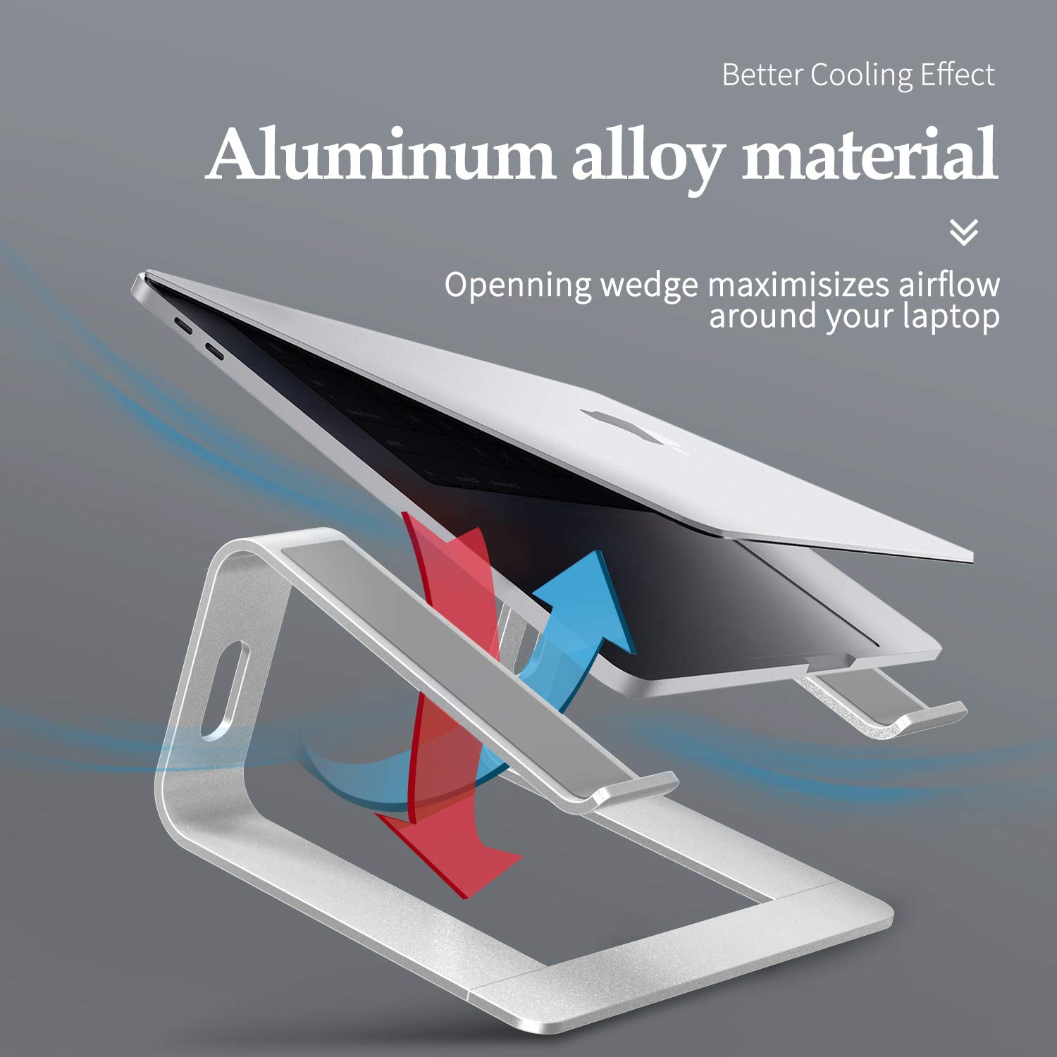Soporte para Portátil, Soporte Ordenadores Portátiles, Soporte para Laptop para Aluminium, Bases de Portátiles para Notebook PC Laptop MacBook, Mesa para Ordenador para 11-17 Pulgadas