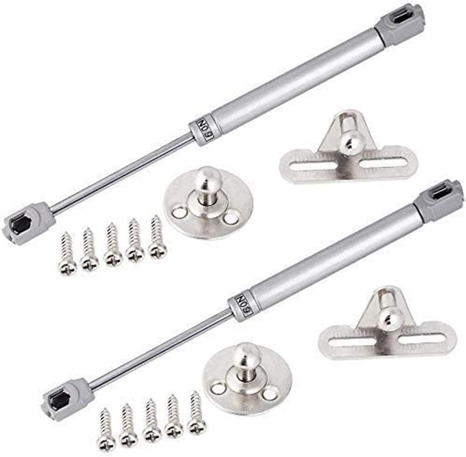 ZFYQ Gas Struts, 60N Gas Spring Cabinet Door Hinges Lift Up for Kitchen Furniture Cupboard Wardrobes 2 Pack