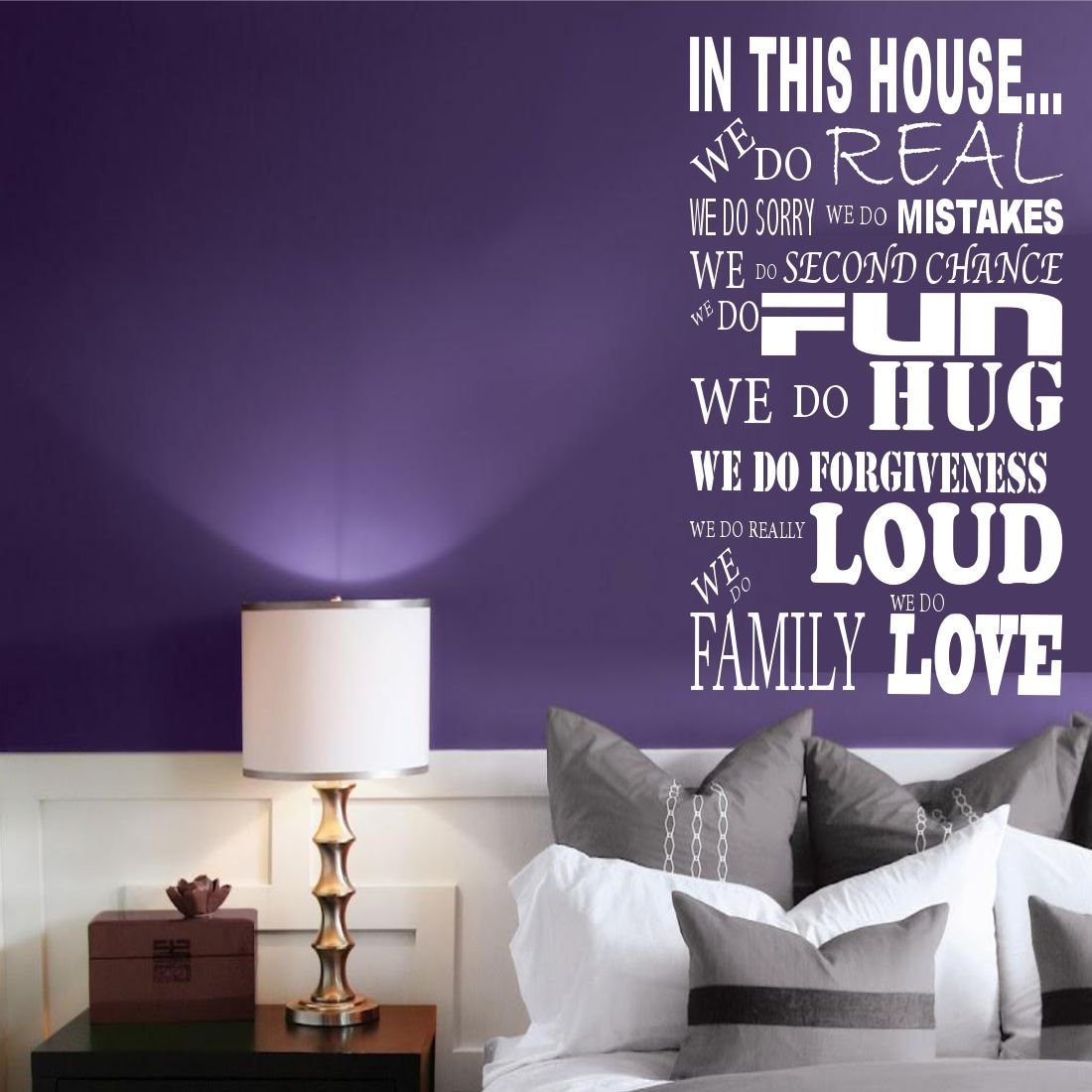 Real Family Fun and Love quote wall sticker bedroom mural decal transfer print WSD498