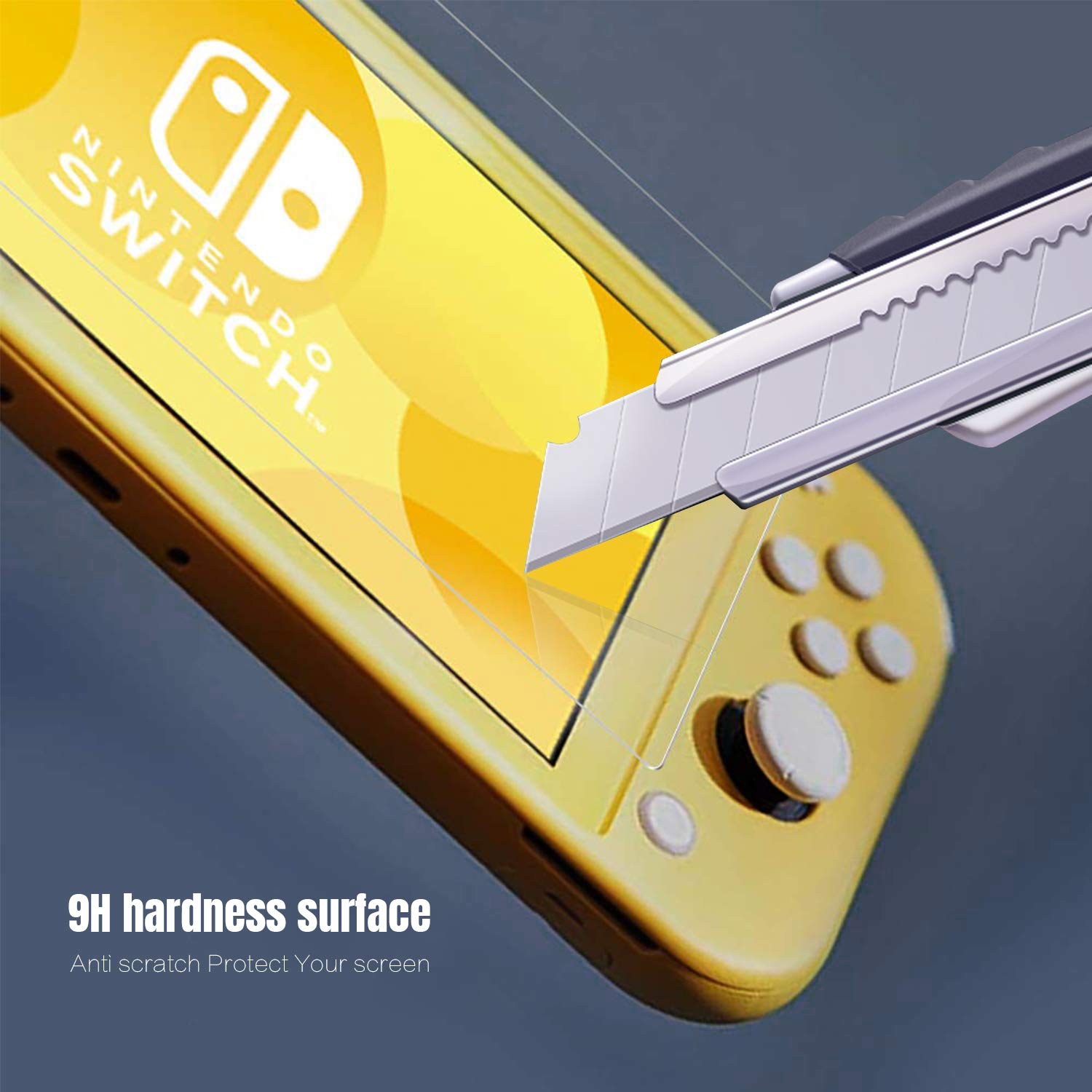 [3 Pack] Tempered Glass Screen Protector for Nintendo Switch Lite, Bubble Free/Anti Scratch/HD Clear, Glass Film Screen Protector for Switch Lite