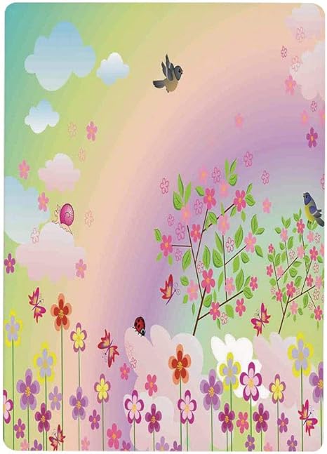 Amazon Co Jp 壁紙 絵画風ポスター 飛んでいる鳥の装飾 飛んでいる鳥の雲と花と妖精春イラスト幸せテーマホーム マルチ30x40cm ウォールペーパー シール 模様替え 剥がせる ヨーロッパ 風景 景色 海 お洒落 で 可愛い 大きい サイズ ホーム キッチン