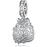 qielizhu Ragdoll Cat 925 Sterling Silver Cat Charms for Bracelets Animal Jewelry Gifts for Women