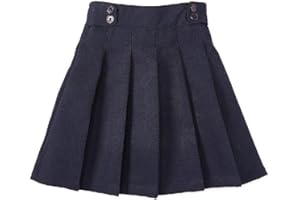 unik Girl Pleated Uniform Skirt Scooter Size 5-16 Navy Khaki Plaid