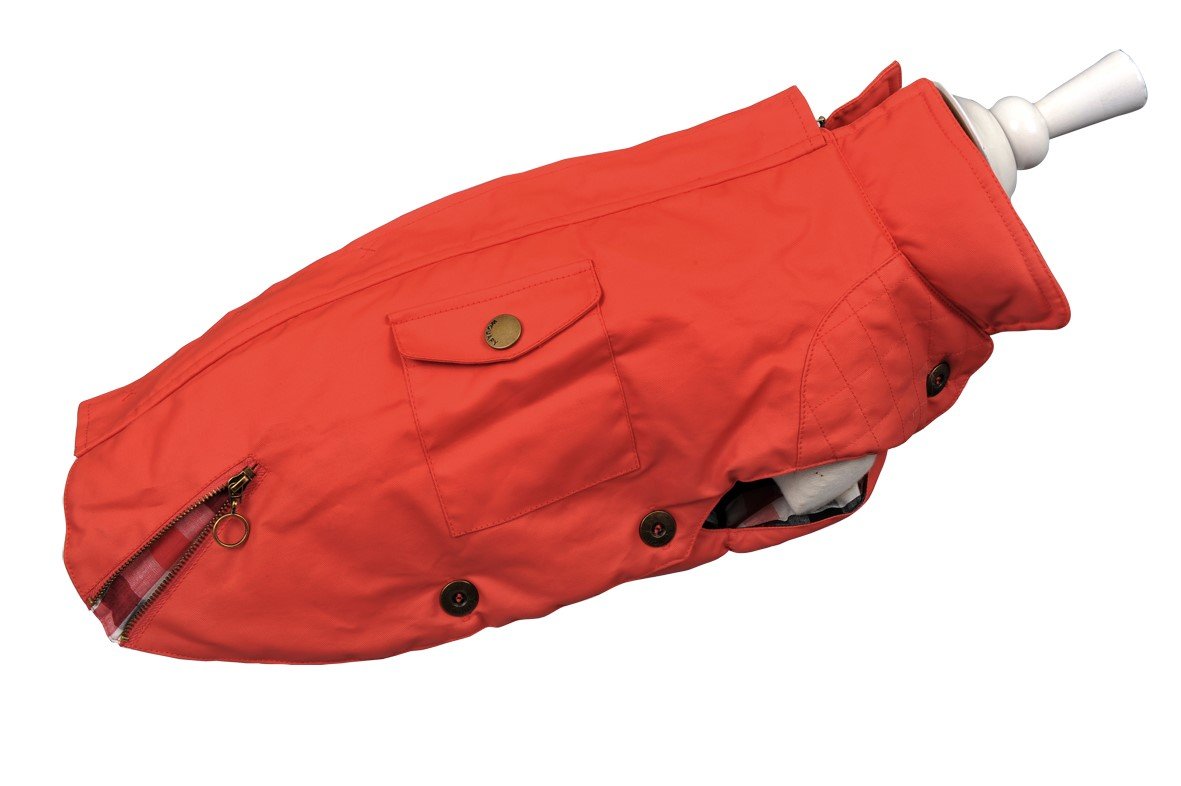 WOUAPY Speedy Imper Dog Rain Coat Red, Size 38