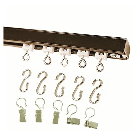 Buy Ceiling Curtain Track Set With Wheeled Carriers Hooks And