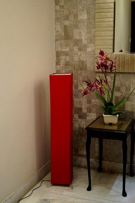 Tu Casa L-1014 Square 220-Watt Floor Lamp (Red)