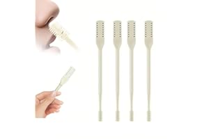Kerrtoa 2 in 1 Nasal Hair Cutter, 2025 New Manual 360° Rotating Nostril Hair Removal Tool, Portable Nose Hair Trimme & Ear Picker, Travel Essentials (#B 4pcs)