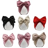 QIXIAMO Baby Hat Baby Turban Hat Bow Solid Color Cotton Newborn Infant Sweet Girls Toddler Elastic Caps Headwraps