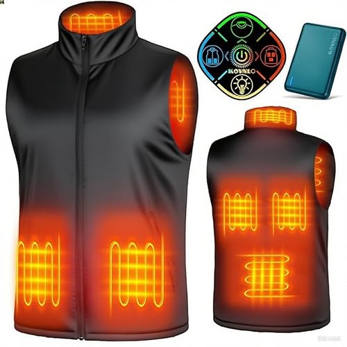 KOVNLO Heated Vest for Men With Battery Pack Included, Smart Controller ...