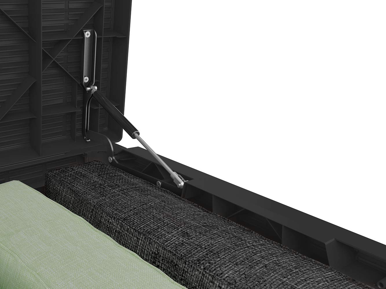 Keter Java XXL 230 Gallon Resin Rattan Look Large Outdoor Storage Deck