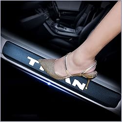 kaiweiqin 4Pcs Car Door Sill Scuff Plate Cover for