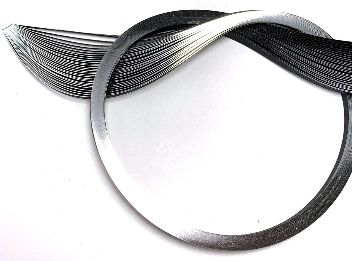 Silver Edge on Black Quilling Paper 1/8"