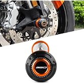 Mokiton Motorcycle Front Wheel Axle Fork Slider Crash Protector Compatible With K.TM 390 Enduro R SMC R 2025 2026 | 390Enduro R 390 EnduroR 390SMC R 390 SMCR Accessories (Orange)