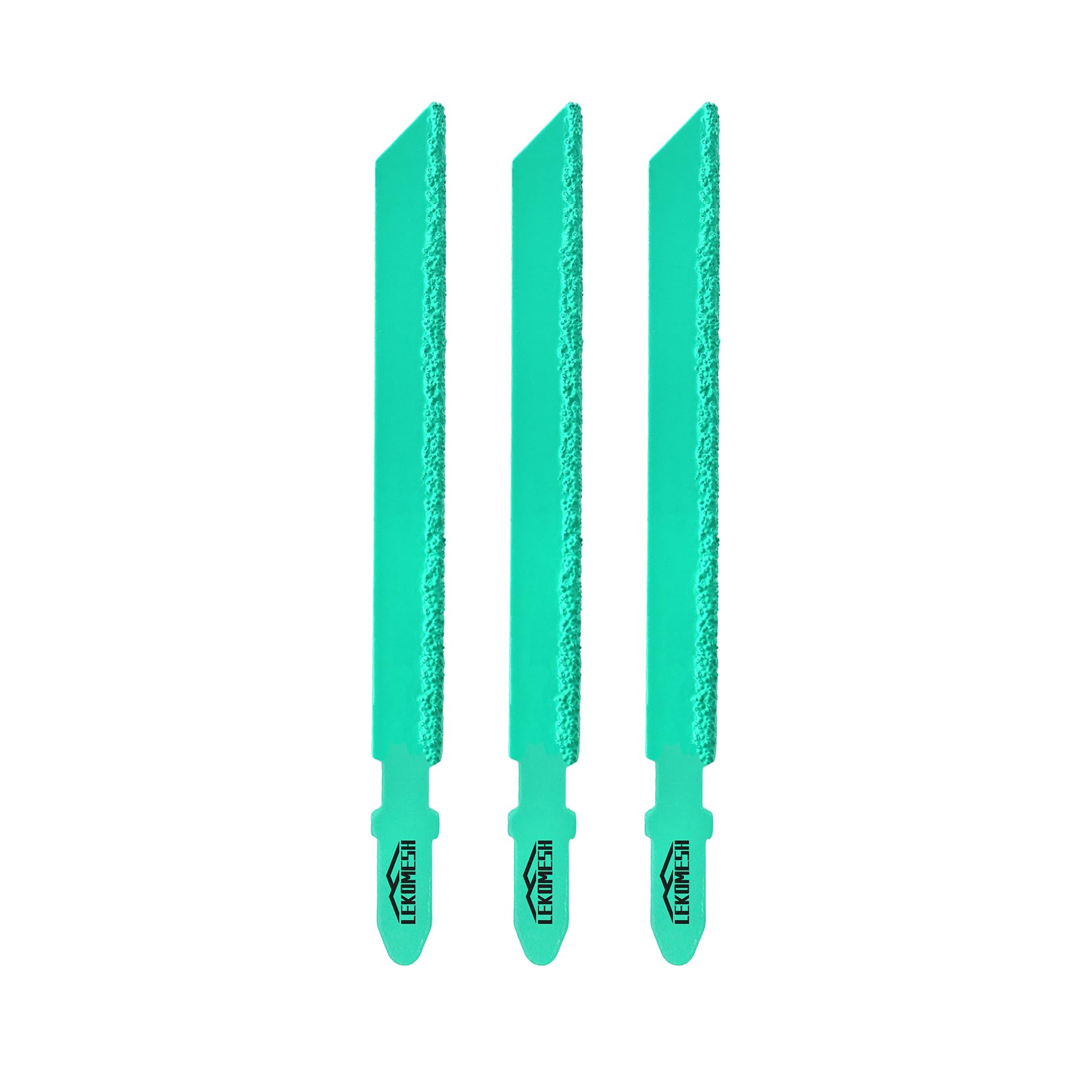 LEKOMESH Diamond Jig Cutting Disc - 3pcs 4 Inch/100mm Cutting Disc for Straight or Curved Cut Fibreglass Marble Plastic Wood Plasterboard with T Shank Grit 46