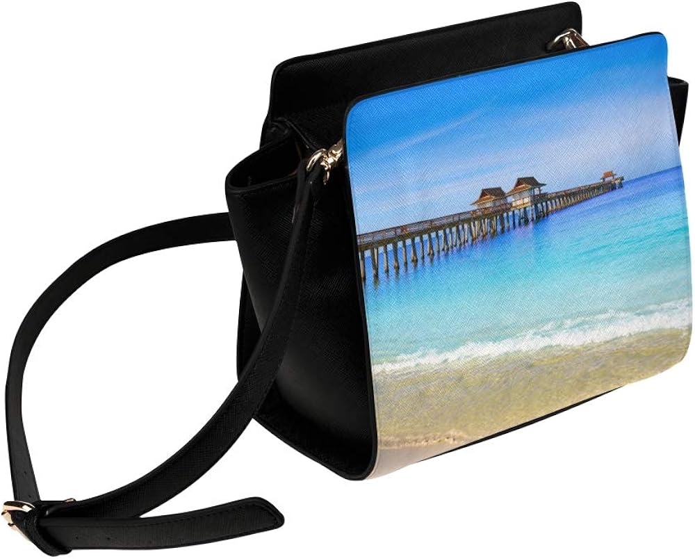 Mens Crossbody Bags Florida Us Beach Ocean Landscape Satchel Bag