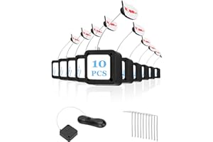 FANCAT 10Pack Control Tether, 6.5 Ft Remote Leash, Retractable Safety Lock With Adjustable Strap for TV Remotes, Game Controllers, and Tablets - Perfect for Showrooms