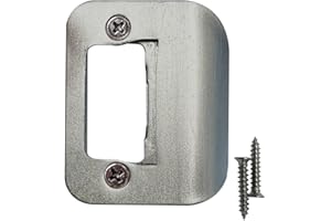 GATOR STRIKE PLATES Gator Door Strike Plate with Screws, – 2-1/4" by 1-3/4" Universal Latch Restorer Alloy Steel Lock Hardware for Interior and Exterior Doors, Replacement Door Latch Plate | Satin Nickle - 1 Pack