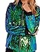 HaoDuoYi Womens Casual Lightweight Sequin Zipper Bomber Jacket