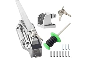 Dyncan Door Handle Set for Walk-in Cooler, Freezer Door Latch Kit for Frozen Storage, Laboratories, Warehouse or Other Equipment Door Lock - Base Height 1.8In