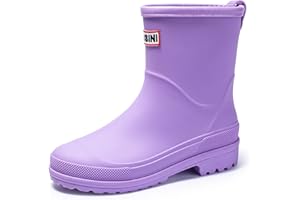 Nutropa Mid Calf Rain Boots for Women,Waterproof Garden Shoes Anti-Slip Rainboots,Outdoor Work Rain Shoes