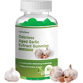 LallaBest Odorless Aged Garlic Extract Gummies,Grown Allium Sativum Bulb,Potent Antioxidant Supplement,Immune Support,Heart Health,Green Apple Flavor