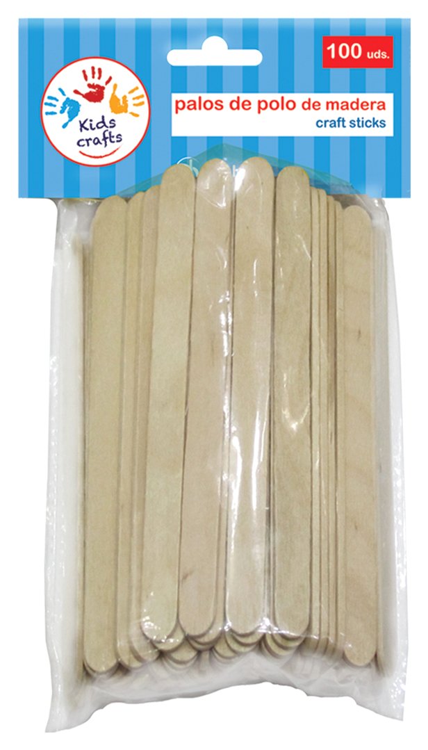Dohe 18102 - Pack of 100 Wooden Lolly Sticks