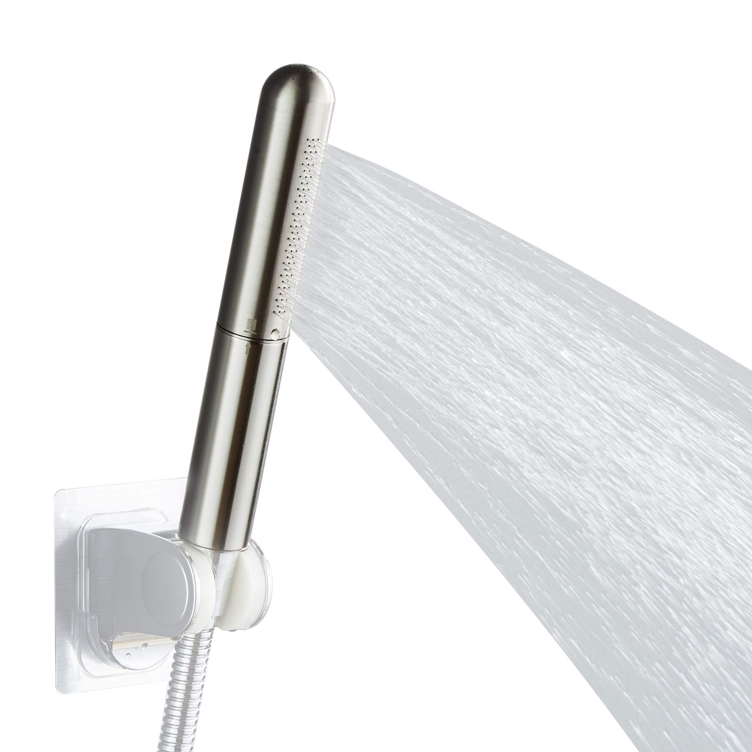 Photo 1 of Shower Head Handheld Solid Copper Bathroom showerhead High pressure wand hand-held Sprayer (brush nickel)